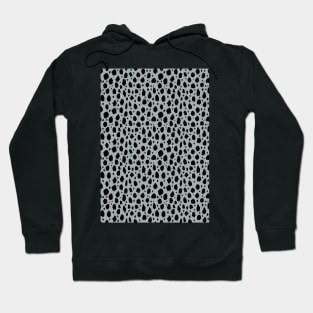 Grey and black Spot Dalmatian Pattern Hoodie